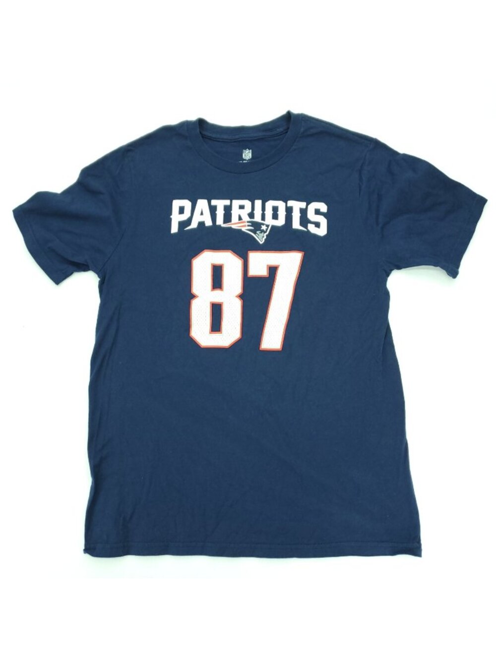 NFL New England Patriots #87 Gronkowski T-shirt Boys Youth XL 18 Navy Blue